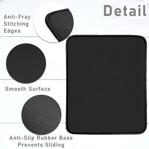 10 Pcs Computer Mouse Pad,Premium-Textured Mouse Pad with Stitched Edge,Gaming Mouse Pads with Non-Slip Rubber Base,Waterproof Mouse Pad for Laptop Computer Office Home(Black-10.2x8.2)