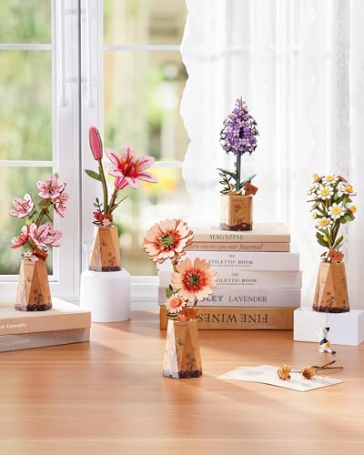 Rowood 3D Puzzles for Adults,DIY Wooden Cherry Blossom Bonsai Tree Botanical Collection Building Craft Kits for Women,Christmas/Birthday Gift- Sakura - style: Sakura