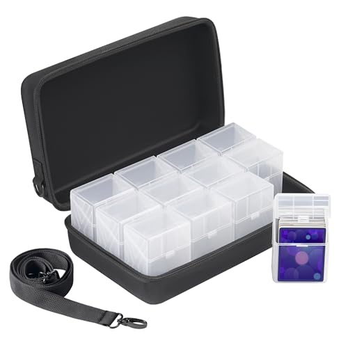 Trading Card Case kit with 12 Deck Boxes,for 2200+Cards.Card Game Organizer Compatible with TCG Deck, Sports Cards, MTG Deck,OCG Deck&Standard Size Card Game.(Cards Not Included) (Transparent) - color: 12White