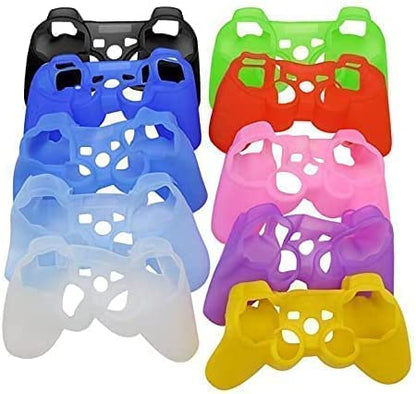 Silicone Case Soft Protective Skin Cover for PS3 Controller Gel Rubber Case Cover Replacement (White) - color: White