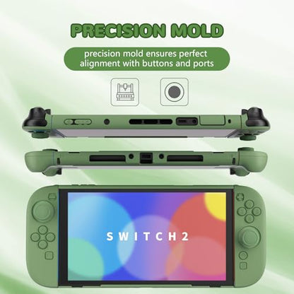 PlayVital Hard Case Carrying Case Set for Nintendo Switch 2 Green