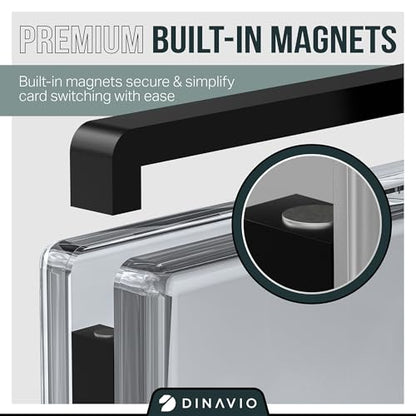 Dinavio Crafthouse PSA Graded Card Display Acrylic Case for Standard PSA and CGC Slabs - Slab Case - PSA Card Case - Graded Card Display Case - Updated Dimensions - Stand Included (Purple) - color: Purple