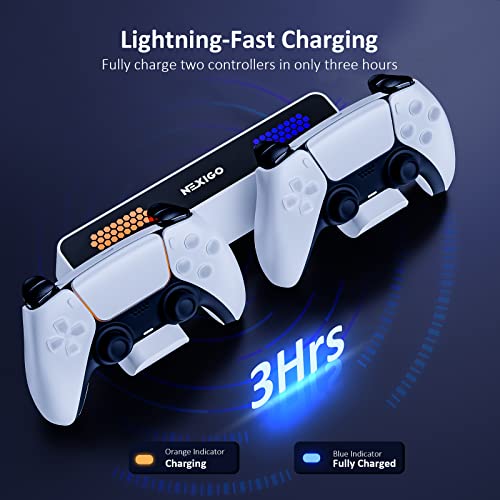 NexiGo Wall Mount Kit with Charging Station for PS5 and PS5 Slim/Pro Versions, Dual Controller Chargers, Steel Wall Stand, and Headphone Hanger - Compatible with PlayStation 5 (Disc & Digital) - style: PS5 Gen 1