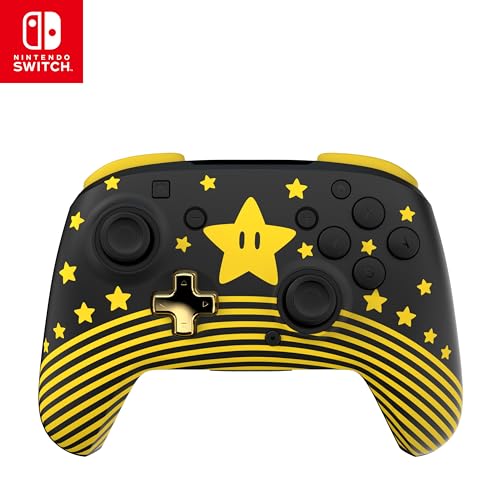 Turtle Beach Rematch Wireless Controller Super Mario Star Nintendo Switch 2 | Nintendo Switch Lite, OLED, Glow-in-the-Dark Design, Rechargeable 40-Hr Battery, 2 Mappable Back Buttons, Super Mario Star - color: Super Mario Star