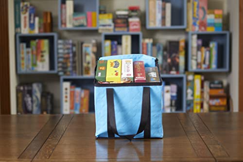 Allplay Lightweight Board Game Bag, Light Blue | Dual Layer Non-Woven Fabric, Carrying Handle, Zippered Lid, Water Resistant - color: Light Blue