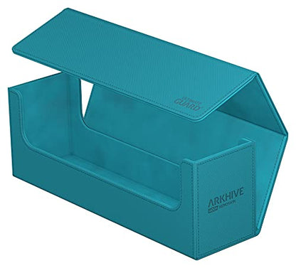 Ultimate Guard Arkhive 400+, Deck Case for 400 Double-Sleeved TCG Cards, Petrol, Compatible with Boulders, Magnetic Closure & Microfiber Inner Lining - color: Petrol, size: 400+