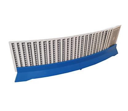 2 Pack Playing Cards Holder for Bridge Canasta Card Game - Foldable Card Holders for Playing Cards - Curved Playing Card Rack for Adults Seniors Arthritis - style: 2 blue