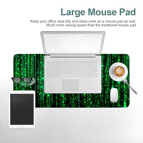 Matrix Code Extended Gaming Mouse Pad 31.5"x11.8" Mousepad, Large Desk Pad Desk Mat for Gaming & Office, Non-Slip Rubber Base - color: 41, size: 31.5" x 11.8"