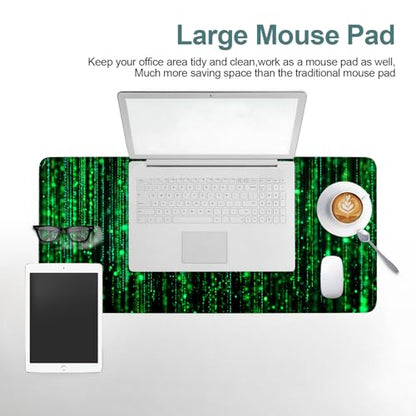 Matrix Code Extended Gaming Mouse Pad 31.5"x11.8" Mousepad, Large Desk Pad Desk Mat for Gaming & Office, Non-Slip Rubber Base - color: 41, size: 31.5" x 11.8"