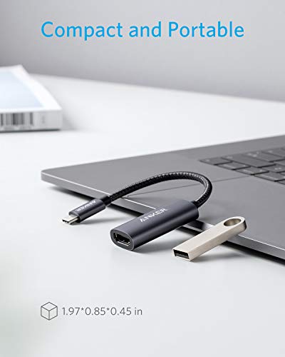 Anker USB C to HDMI Adapter (4K@60Hz), 310 USB-C Adapter (4K HDMI), for MacBook Pro, MacBook Air, iPad Pro, Pixelbook, XPS, Galaxy, and More(Compatible with Thunderbolt 3 Ports) | 4K HDMI for MacBook Pro, MacBook Air, iPad Pro, Pixelbook, XPS, Galaxy, and