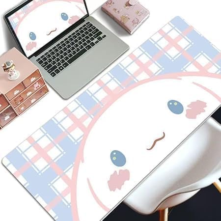 Kawaii Girly Cute Gaming Mouse Pads, Long Extended Desk Mat, Extra Large Girl Anime Mousepad Keyboard Pads for Work Game Office Home (cinnamll-2) - color: Cinnamll-2