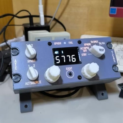 XMalNexity B737 1:1 Flight Simulator ATC Transponder Panel for MSFS 2020 2024 X-Plane 12, USB Desktop Control Panel with Digital Code Display, Compatible with PMDG737 ZIBO737, Home Cockpit