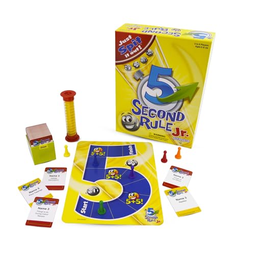 5 Second Rule Game Jr. - Simple Questions Card Game for Family Fun, Party, Kids, Travel, Game Night & Sleepovers - Think Fast and Shout Out Answers - For Ages 6+ - style: Junior
