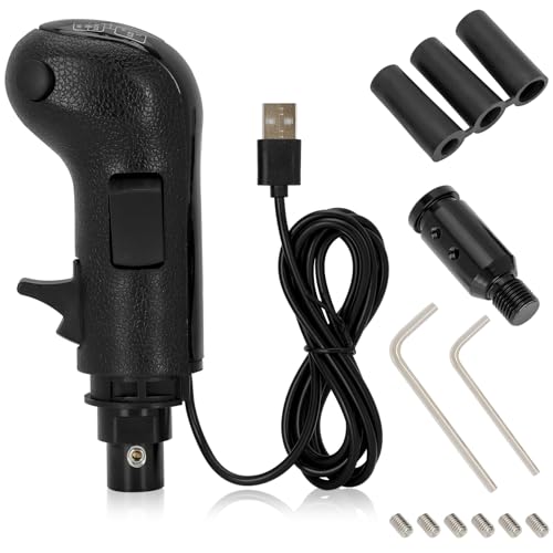 kelegaan USB Truck Simulator Shifter, Compatible with Logitech G25, G27, G29, G923, Thrustmaster TH8A Shifter, semi shifter for pc,Gear Shift Lever for ATS and ETS2 Games-PC Sim Racing Shifter