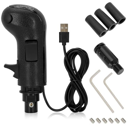 kelegaan USB Truck Simulator Shifter, Compatible with Logitech G25, G27, G29, G923, Thrustmaster TH8A Shifter, semi shifter for pc,Gear Shift Lever for ATS and ETS2 Games-PC Sim Racing Shifter