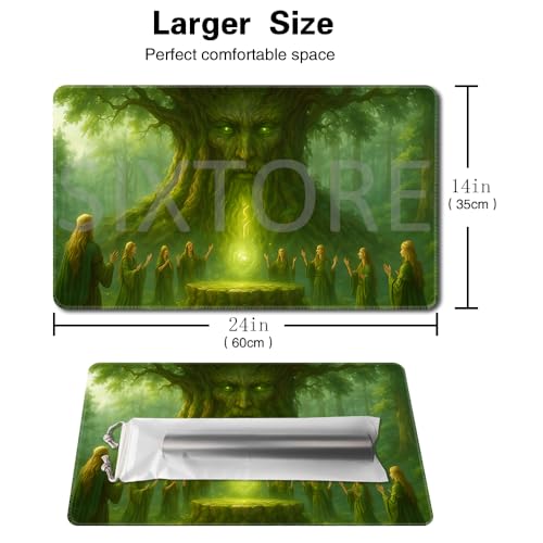 Board Game 14x24in MTG Playmat Compatible for OCG CCG RPG TCG Playmats (Summon the Tree Spirit) - color: Summon the Tree Spirit