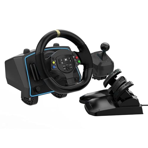 DOYO Gaming Steering Wheel for PC, Xbox One, PS4, Xbox Series X, Switch | 1080° Universal Usb Sim Racing Wheel, Vibration Feedback, Paddle Shifters, Steering Wheel for PC, Xbox Series S, PS3, Switch - color: Black - 1080° Racing Wheel