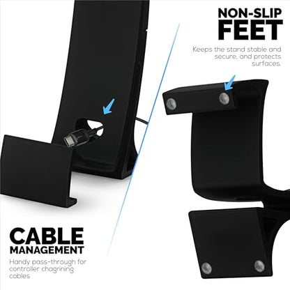 BRAINWAVZ Headphone Stand & Game Controller Holder – Sleek Headset Hanger & Gamepad Stand for Xbox, PlayStation, Legacy, Retro & More – (UGDS16) - color: UGDS16