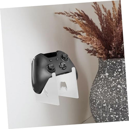 KONTONTY 1piece Game Controller Display Stand Sturdy Wall-mounted Storage Holder for Controllers and Headsets Neat Organizer for Gaming Accessories White