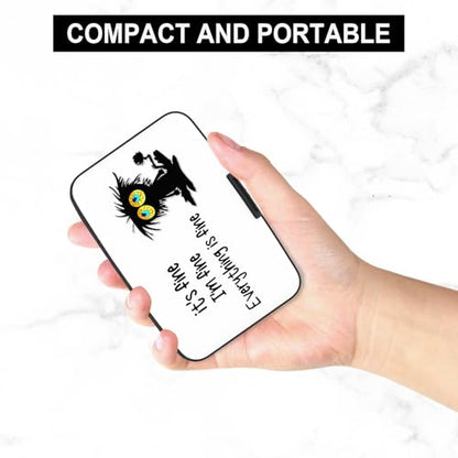 Card Holder Credit Cards Holder for Women RFID wallet women Business Card Holder Wallet Mini Aluminum Card Wallet RFID Blocking Slim Metal Hard Card for Women, Black Cat - color: Black Cat