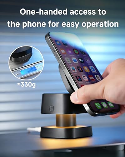 4-in-1 Wireless Charging Station, 15W Fast Charging with Adjustable Night Light, Multi Device Charging Station, Compatible with iPhone 15/14/13/12 Series, Apple Watch, AirPods – Black - color: BLACK