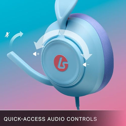PowerA LucidSound LS10 Wired Gaming Headset - Ocean Waves, Works with PlayStation, Xbox, PC, Mobile, and Other Compatible Devices, Designed for Comfort, Premium Audio, Quick-Access Audio Controls - style: Ocean Waves
