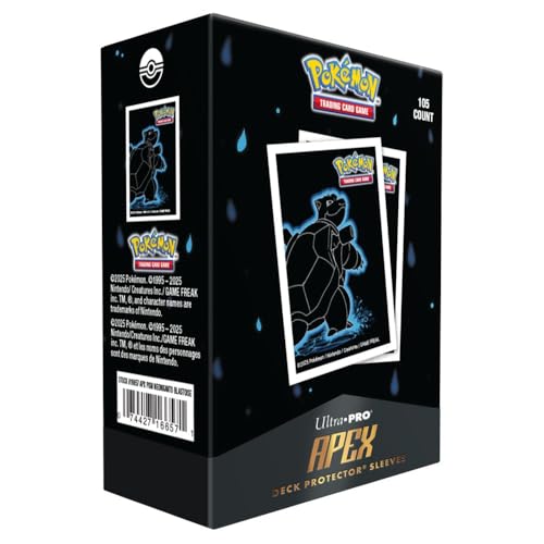 Apex Deck Protectors - Pokémon Neon Kanto - Blastoise (105ct) (PREORDER)