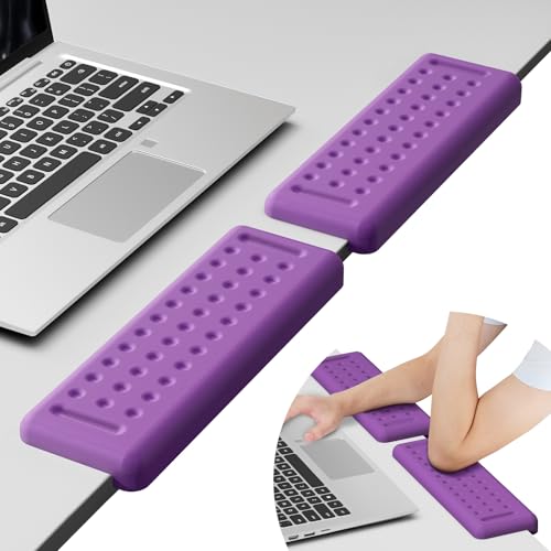 Leolee L-Shaped Desk Elbow Pads for Desk, Purple Memory Foam Arm Rest | for Desk with Non-Slip Base, Ergonomic Desk Edge Cushion, Wrist Rest for Computer Keyboard, Typing, Office, Home (2 Piece) - color: Purple-30cm-2pcs