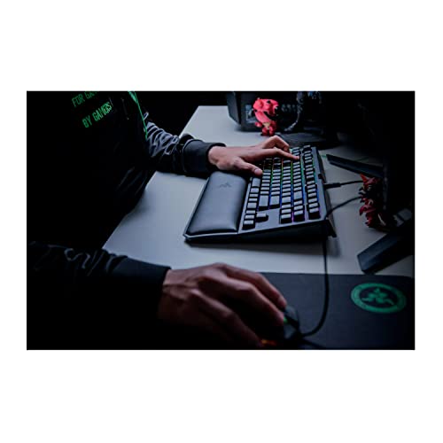 Razer BlackWidow TE Chroma v2 TKL Tenkeyless Mechanical Gaming Keyboard: Orange Key Switches, Tactile & Silent, Chroma RGB Lighting, Magnetic Wrist Rest, Programmable Macros, Classic Black - style: V2 TKL TE