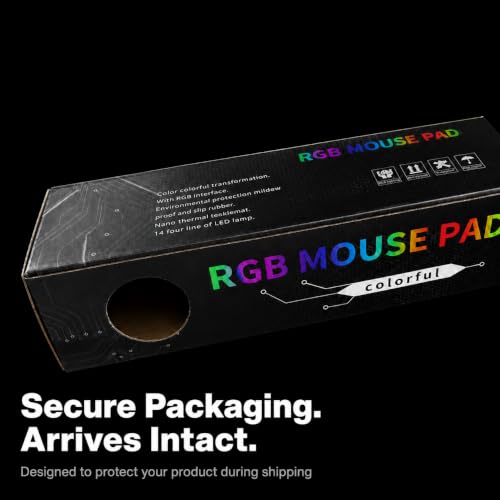 RGB Gaming Mouse Pad, 0.16 Inch Thickness, 31.5" x 11.8" Large Mouse Pad for Desk, 13 Light Modes Desk Mat, Waterproof, for PC Laptop Office Gaming Use - color: Black 31.5 ×11.8''