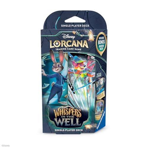 Ravensburger Disney Lorcana TCG: Whispers in The Well Single-Player Deck - Sapphire & Steel - Engaging Gameplay - Over 200 Original Disney Artworks - Ideal for Ages 8+