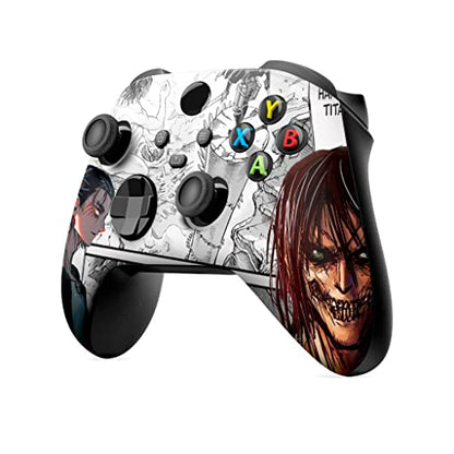 Attackk On Titan Custom X-box Controller Wireless compatible with X-box One/X-box Series X/S by DreamController | Proudly Customized in USA with Permanent HYDRO-DIP Printing(NOT JUST A SKIN) (MODDED) - color: Attack On Titan, size: Modded - Front Print On