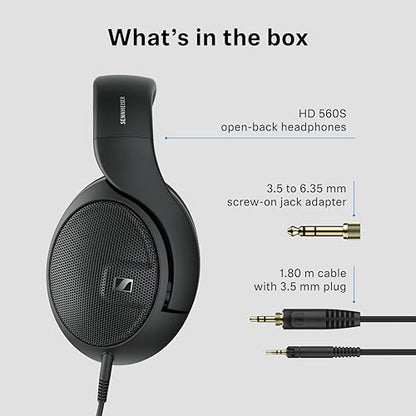 Sennheiser HD 560S Open-Back Over-Ear Wired Headphones, Black - size: (Pack of 1), style: HD 560S