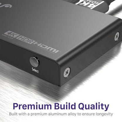 Fosmon 5-Port HDMI 4K Switch with Remote, Support 4K@60Hz HDCP 2.2 High Speed 18Gbps 5 in 1 Out Auto-Switching 5x1 HDMI 2.0 Switcher Splitter Hub Compatible with PS5, Xbox X, Apple TV - style: 4K HDMI Switch 5 In 1 Out