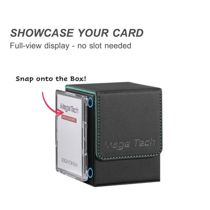 Mage Tech Adventurer [Hero] Modular Deck Box - Holds 99 Double-Sleeved Cards - Includes Avatar Holder - Ultra-Rugged, Expandable Design - MTG Commander/EDH & More - Black/Green - color: 2. Veil (Black/Green), style: 2. Hero