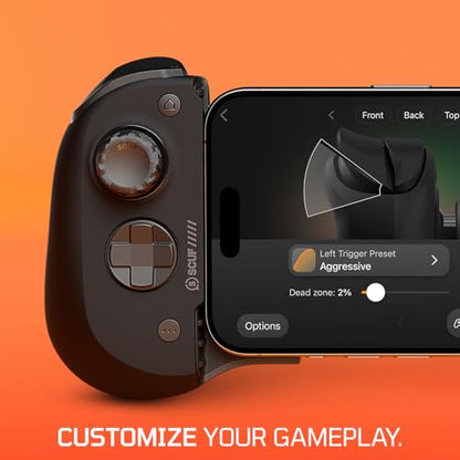 SCUF NOMAD Wireless iPhone Mobile Gaming Controller – Customizable Paddles – Anti-Drift Thumbsticks – Bluetooth 5.0 Connectivity – PS Remote, Xbox Game Pass, Apple Arcade, Steam Link – White - color: White