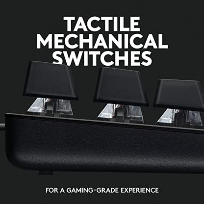Logitech G413 TKL SE Mechanical Gaming Keyboard - Black | Tactile switches, anti-ghosting, compatible with Windows and macOS, compact design - size: TKL
