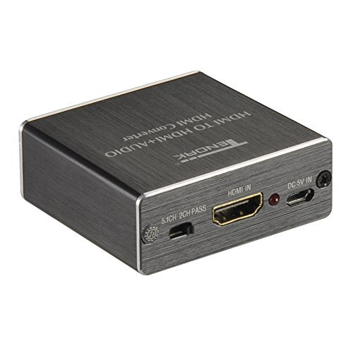 Tendak HDMI Audio Extractor, 4K 30Hz HDMI Audio Splitter to Optical TOSLINK SPDIF + 3.5mm Stereo Audio Adapter, Compatable for TV, PC, PS3/4/5, Blu-ray/DVD/HD Player