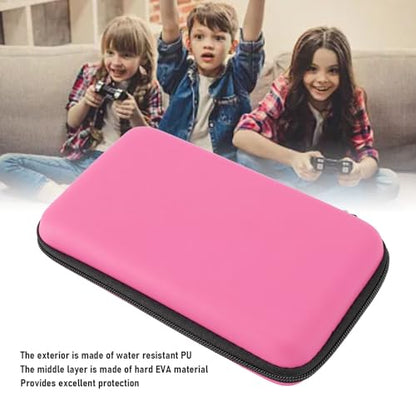 Hard Shell Carrying Case for New 3DS XL/2DS XL - Travel Protective Storage with 8 Game Cartridge Slots & Water Proof PU Exterior (Pink) - color: Pink