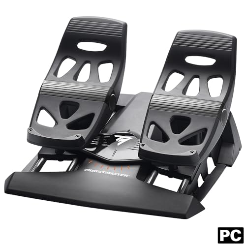 THRUSTMASTER T.Flight HOTAS 4 (Compatible with PS5, PS4 and PC) & TFRP Rudder Pedals for Flight Simulators