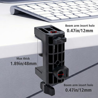 Metal Desk Clamp For Microphone Suspension Boom Scissor Arm Stand Holder with Adjustable Screw by SUNMON - color: Desk Mic Boom Arm Clamp
