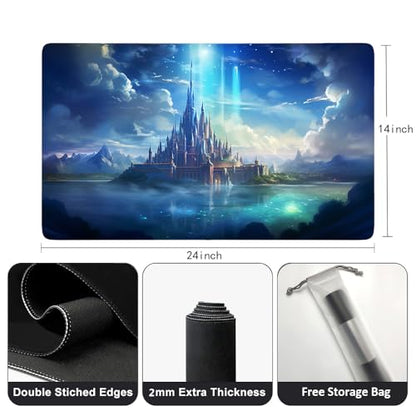 Custom Playmat 24" x 14" Non-Slip TCG Play Mats, Include Storage Bag - Printable Play Zone, Any Image Printed Your Design Tournament and Card Game Legal