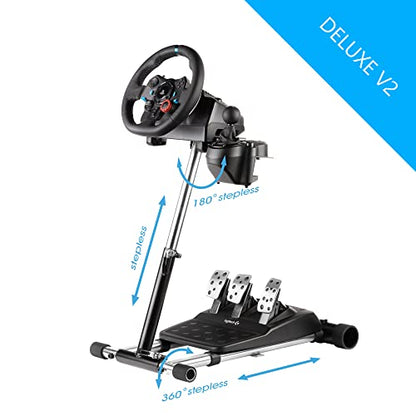 Wheel Stand Pro: G Racing Wheel Stand Compatible With Logitech G29 G923 G920 G27 & G25 Wheels, Deluxe, Original V2. Wheel and Pedals Not included.