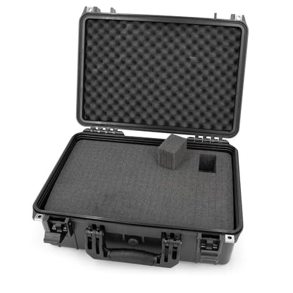 CASEMATIX 18" Waterproof Hard Case with Customizable Foam for Portable Electronics, Tools and Accessories - Hard Shell Plastic Case with Pre-Diced Travel Case Foam Interior - size: 18"