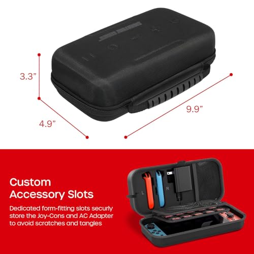 Nintendo Switch OLED with Signature Series Travel Case | Vivid 7” OLED Screen with 64 GB Internal Storage, Enhanced Audio, and Wide Adjustable Stand (White) - color: White