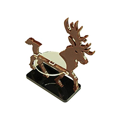 LITKO Stag Character Mount | Compatible with D&D & Pathfinder | Brown acrylic stag mount | 25x50mm base | 30mm platform for hero | Requires glue assembly - size: 25x50mm Rectangular Base