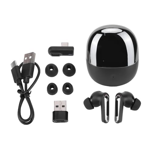 EBTOOLS Wireless Gaming Earbuds, Low Latency 2.4GHz 5.3 Dual Mode with ENC Mic and 13mm Dynamic Drivers, Compatible with Phone PC VR Game Console (Black) - color: Black