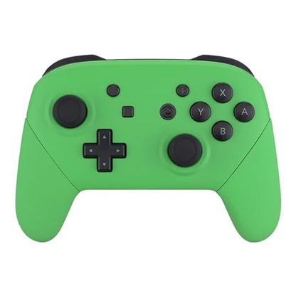 eXtremeRate Green Faceplate Backplate Handles for Nintendo Switch Pro Controller, Soft Touch DIY Replacement Grip Housing Shell Cover for Nintendo Switch Pro - Controller NOT Included - color: Green