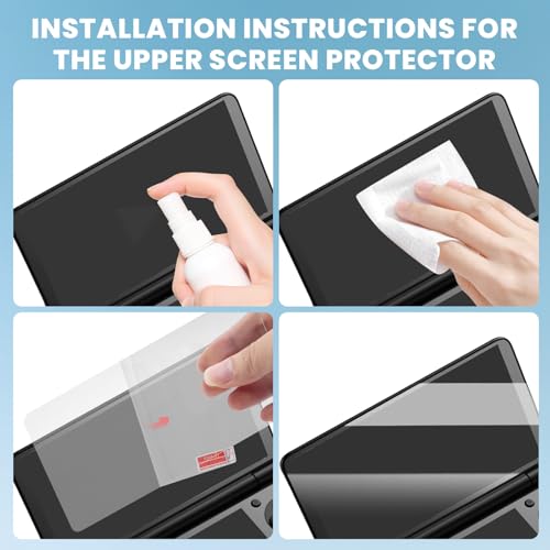 4 PCS Screen Protector for AYN THOR Handheld Console, Tempered Glass Protection Accessories, Scratch-Resistant, High-Definition, Easy Install, (Upper & Lower Screen)