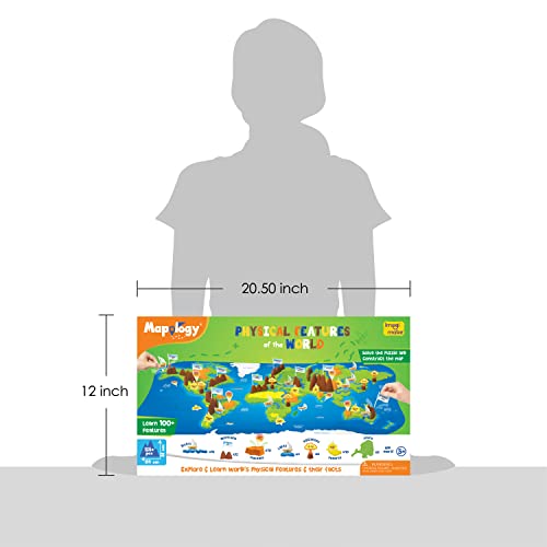 Imagimake Mapology Physical Features | World Map for Kids | 3D Puzzles for Ages 8-10 | Educational Toys for Kids 8-12 | Gifts for Boys & Girls 8-12 | Building Toys Gift for Birthday and Summer - style: Physical Features of the World